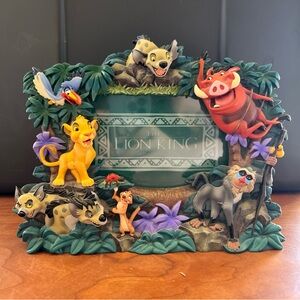 3D Vintage Disney The Lion King Resin Frame w/ Box Simba Timon Pumbaa